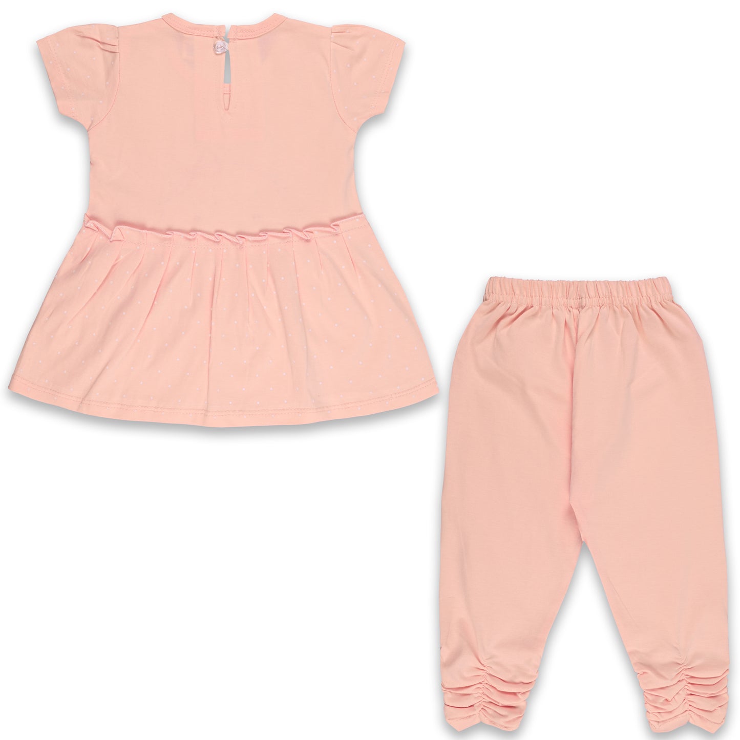 Girls Polka Print Top and Pant Clothing Set