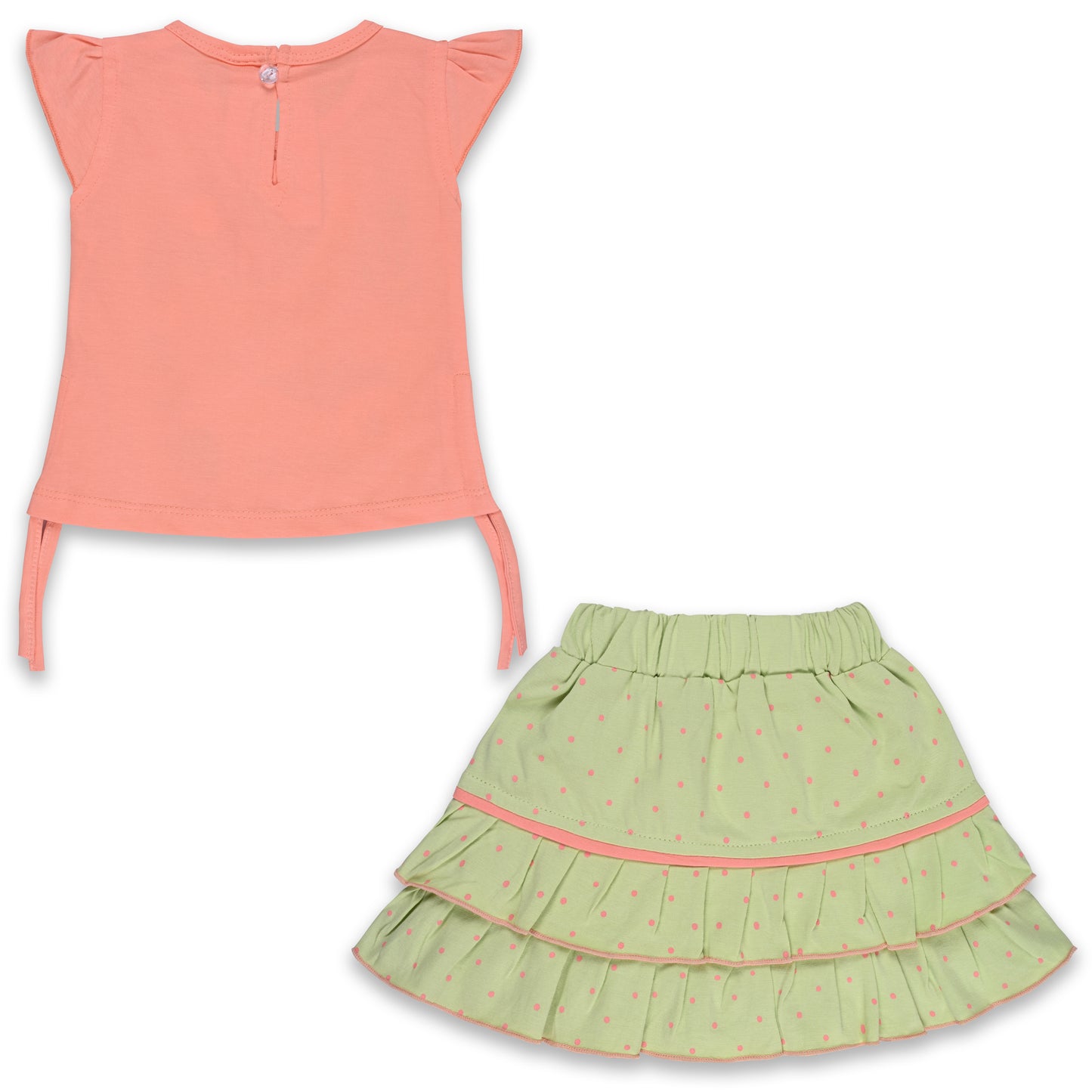 Baby Girls Graphic Print Top and Skirt Clothing Set