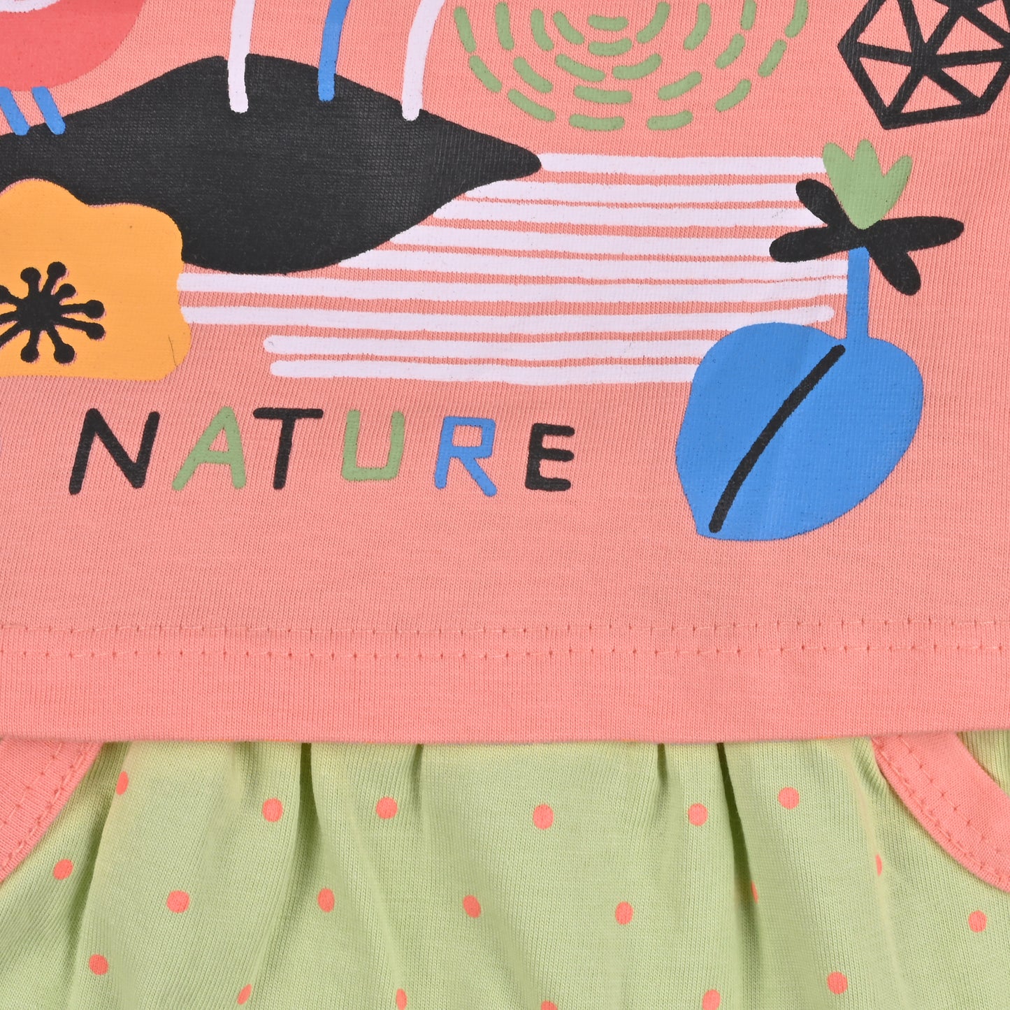 Baby Girls Graphic Print Top and Skirt Clothing Set