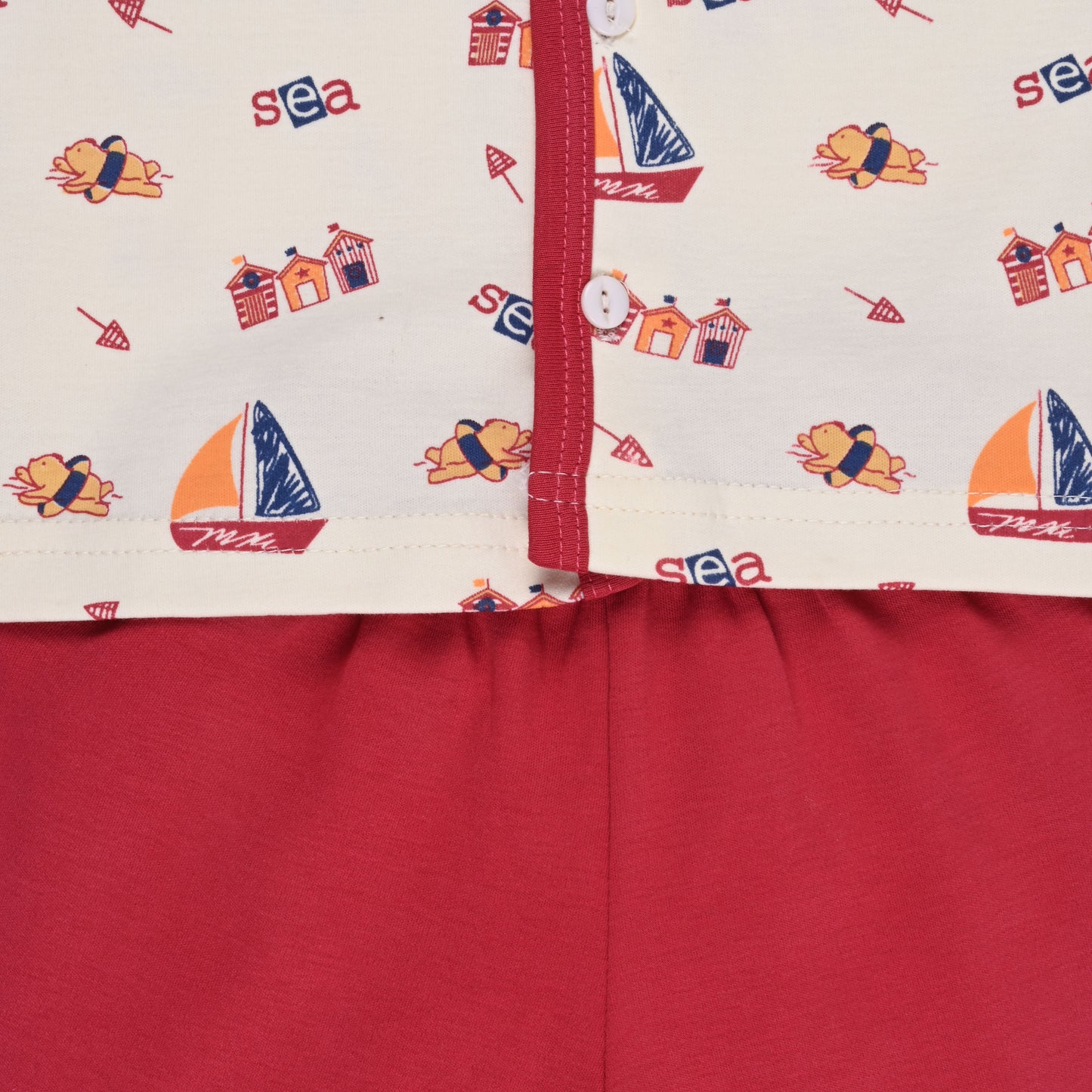 Baby Unisex T-Shirt With A Printed Deign And Solid Pant