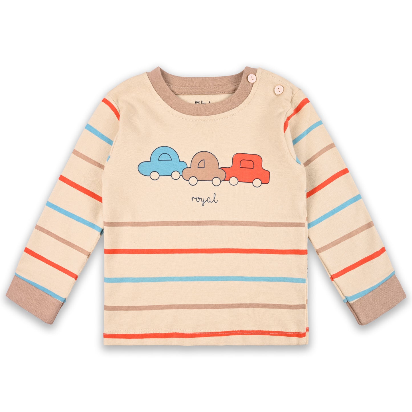 Baby Boys T-Shirt With A Printed Deign And Solid Pant