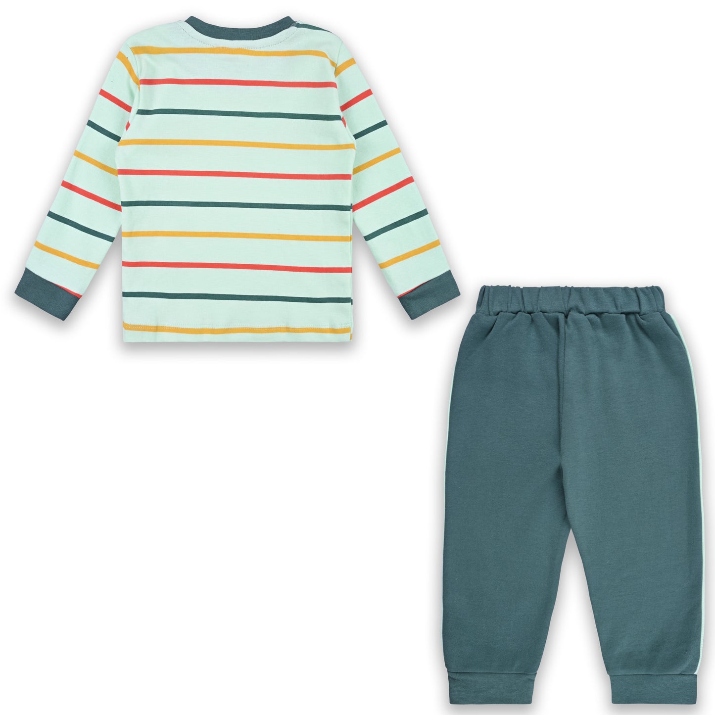 Baby Boys T-Shirt With A Printed Deign And Solid Pant