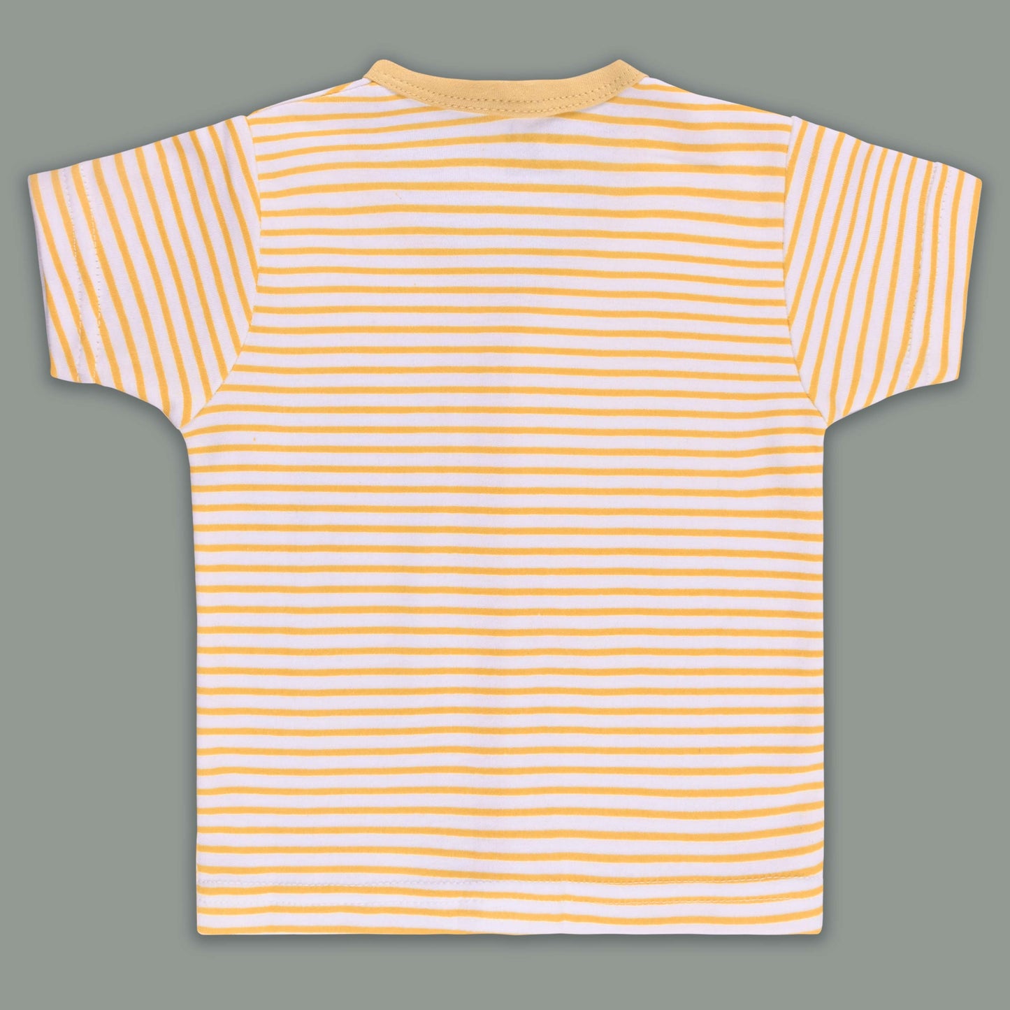 Boys Cotton Button Down Stripe Tshirt and Shorts Set
