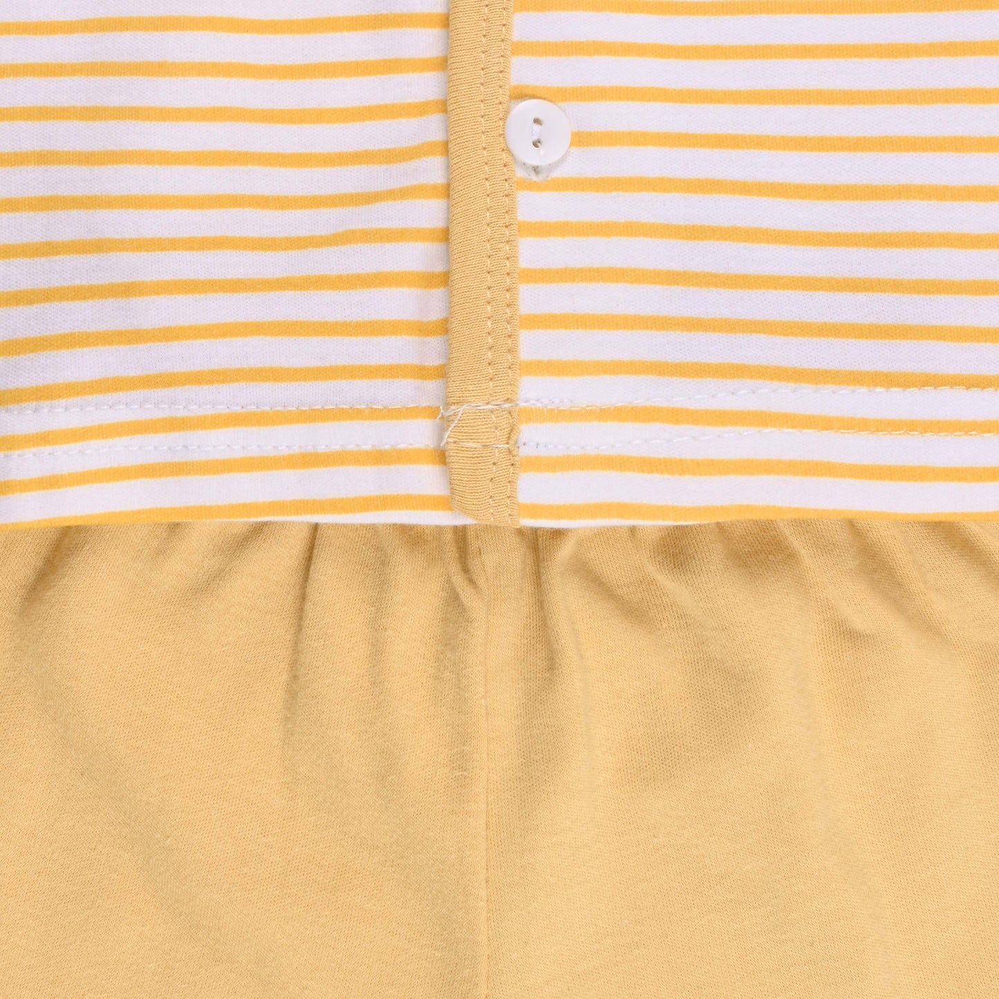 Boys Cotton Button Down Stripe Tshirt and Shorts Set