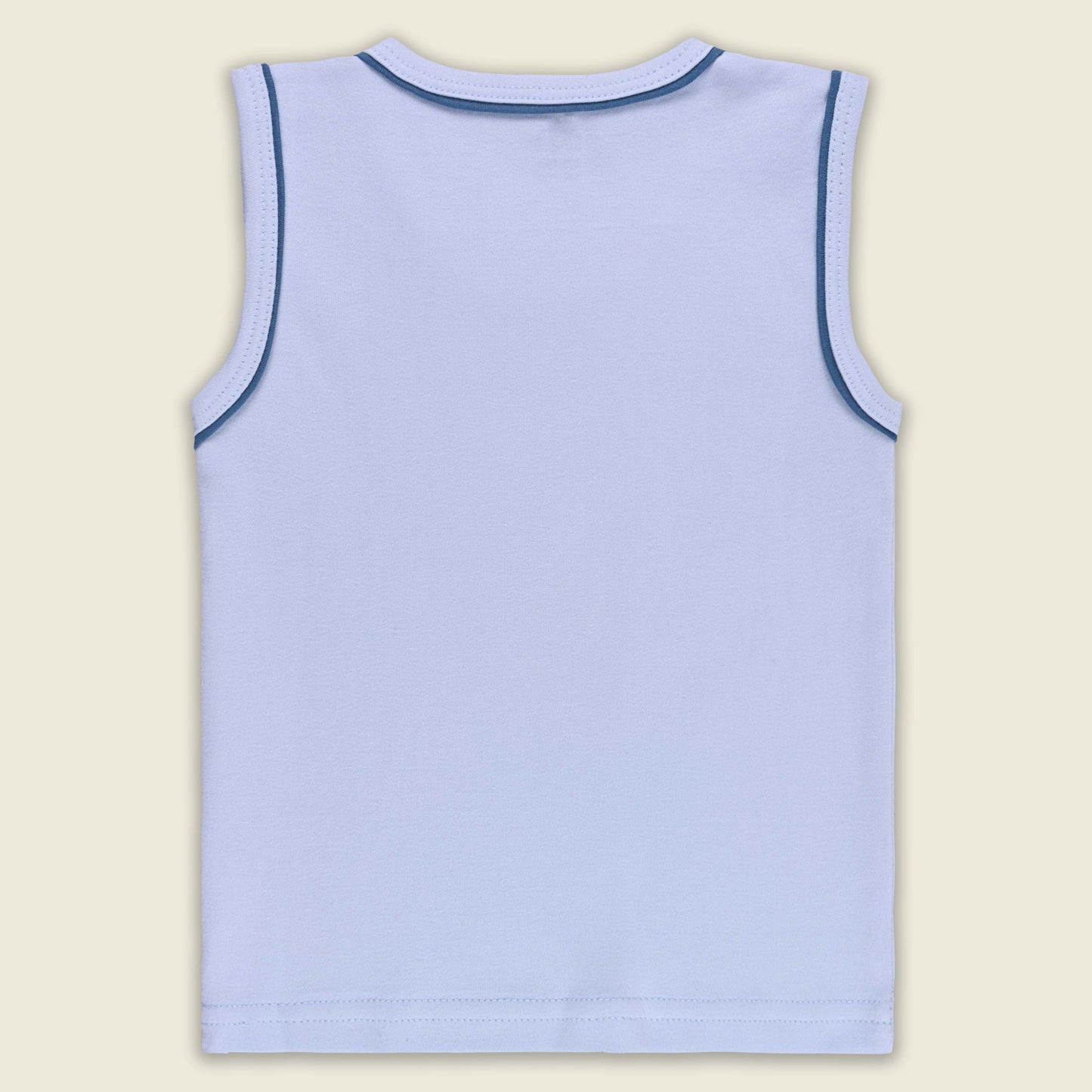 Boys Cotton Printed Tank Top and Shorts Set