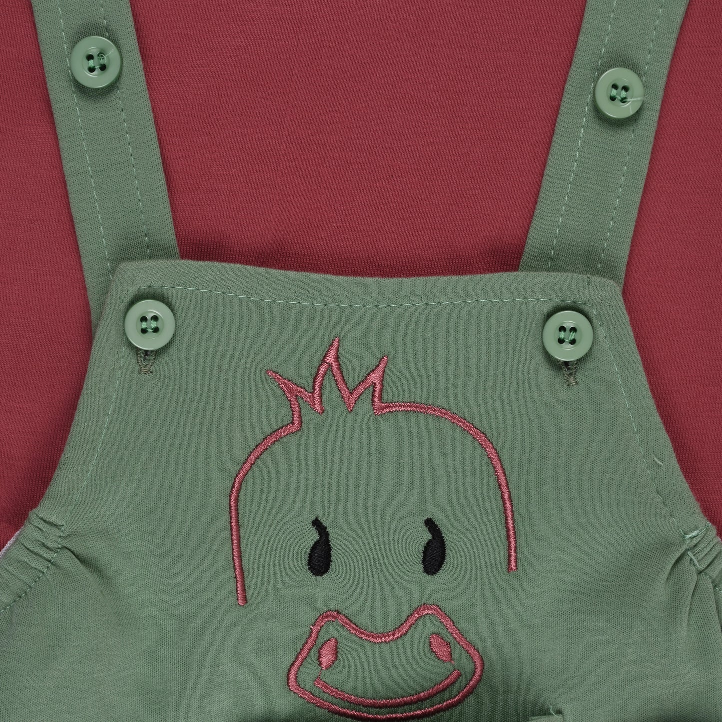 Baby Boys Applique T-Shirt and Shorts Dungaree Set