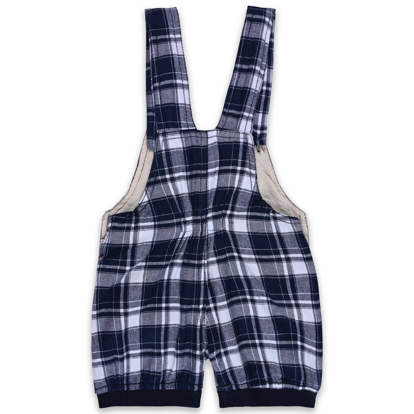 Baby Boys Checked T-Shirt and Shorts Dungaree Set