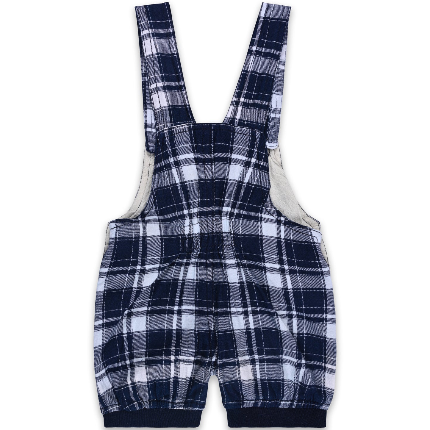 Baby Boys Checked T-Shirt and Shorts Dungaree Set