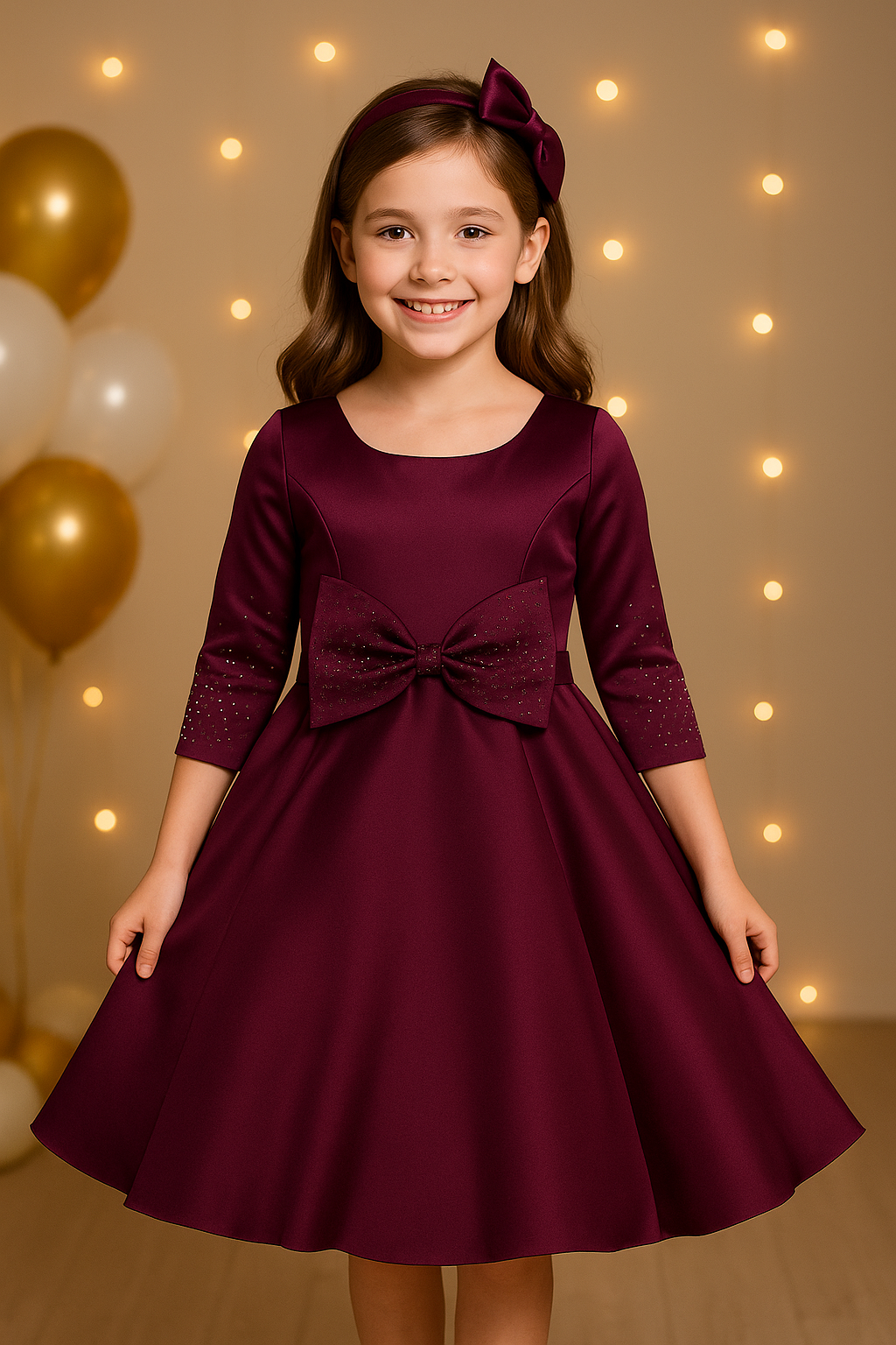 Girls Midi/Knee Length Party Dress