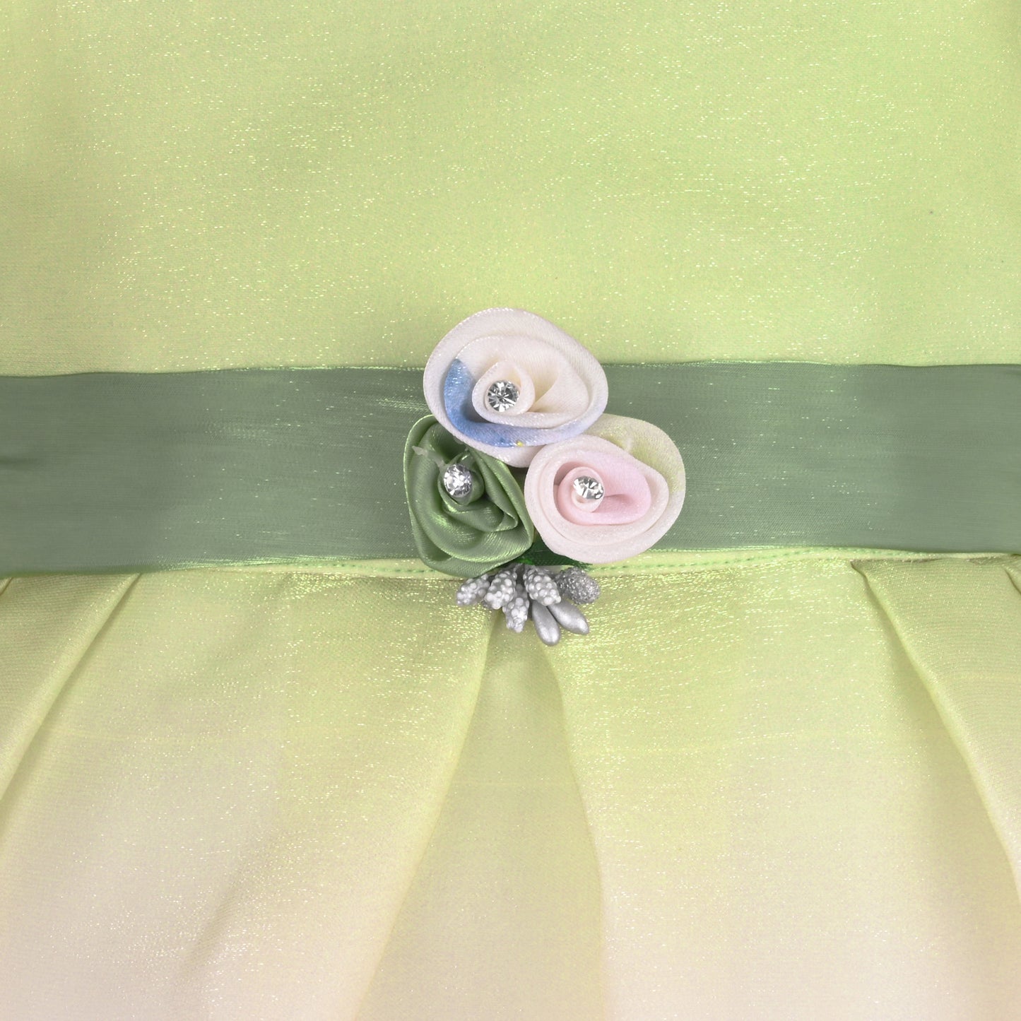 Girls Soft Pastel Floral Print Party Dress