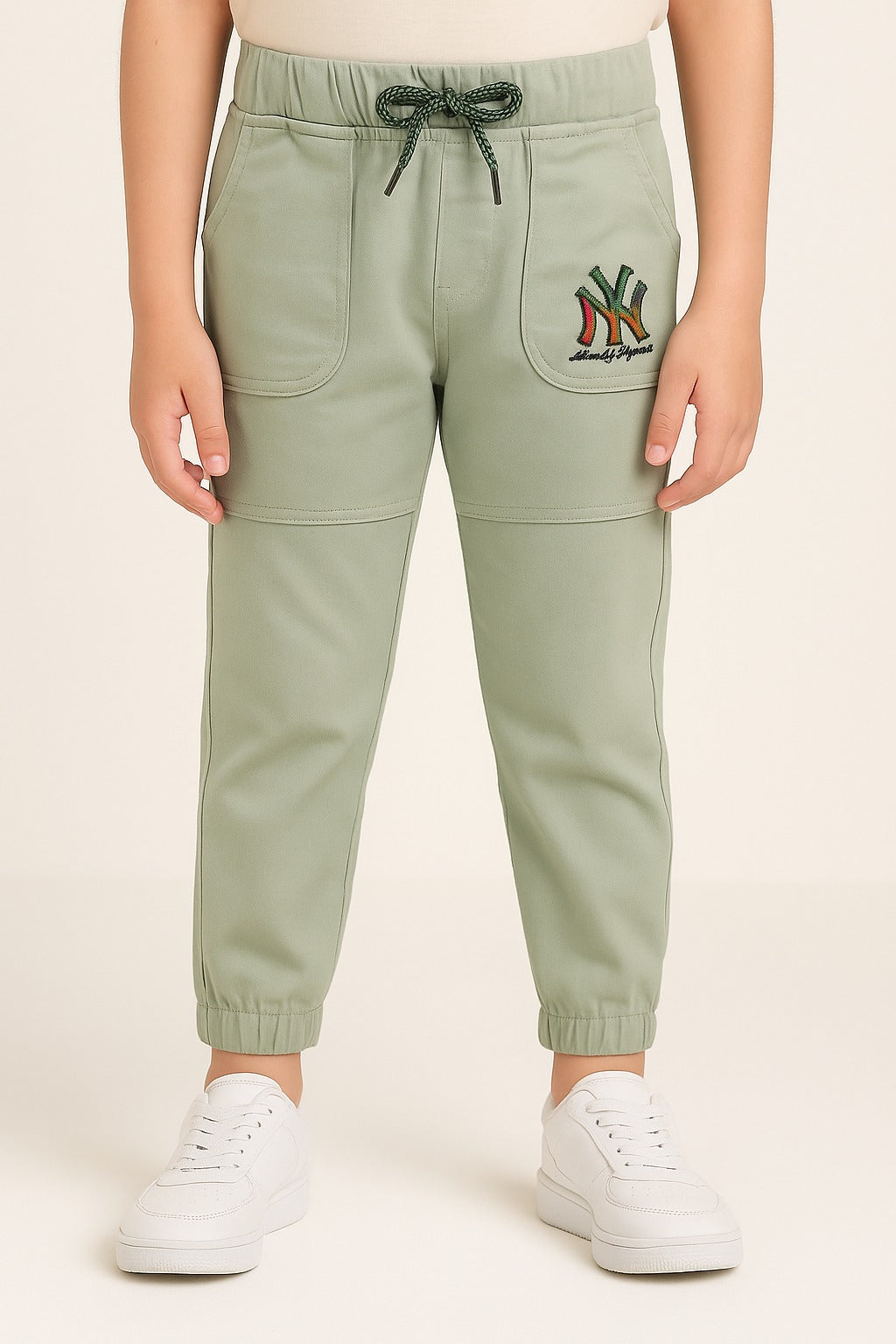 Boys Mid Rise Printed Jogger Fit Jeans