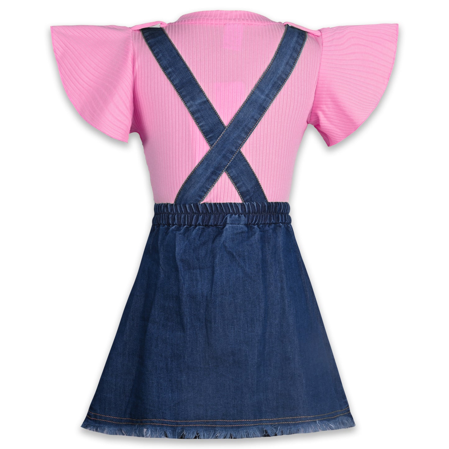 Girls Printed Top and Shorts Dungaree Set