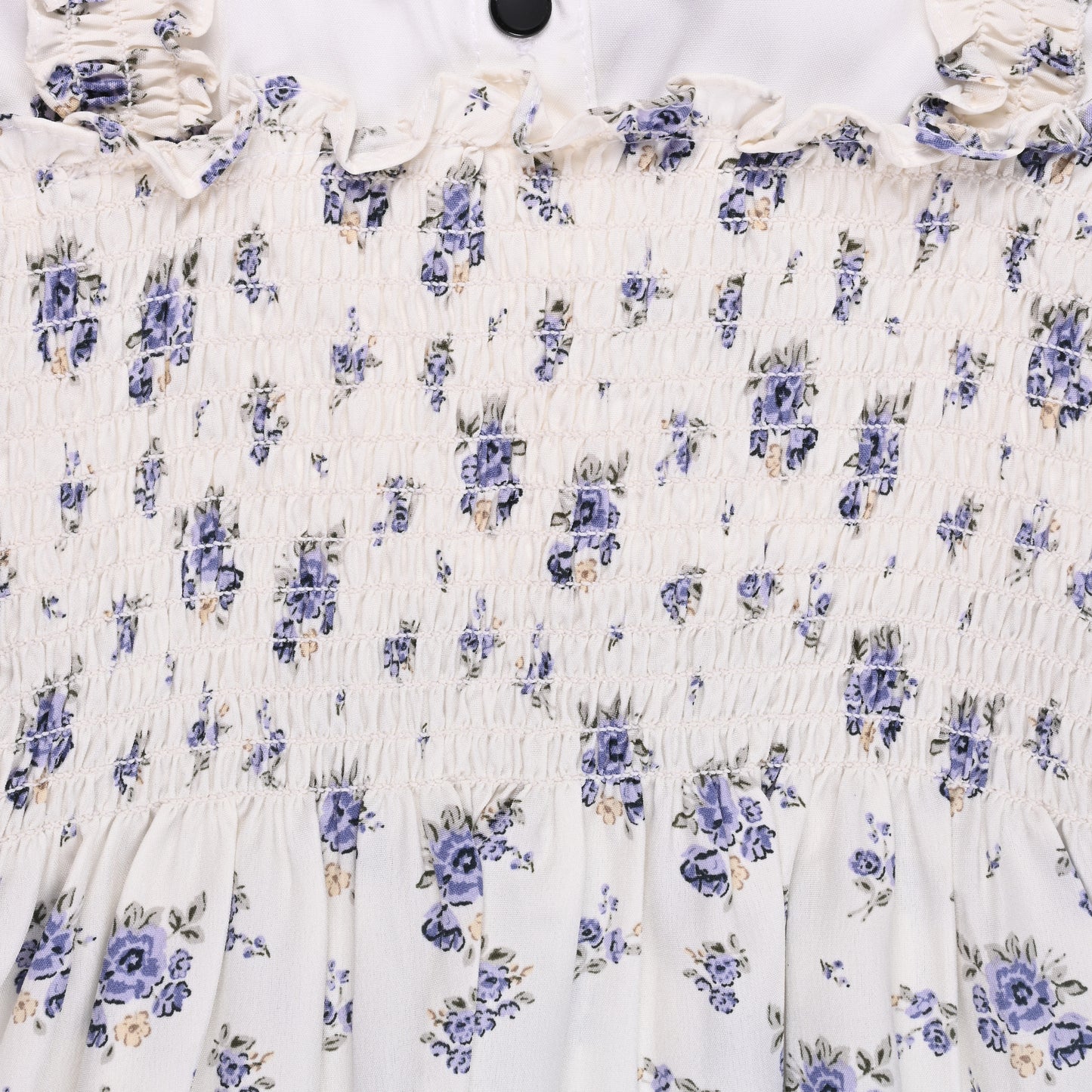 Girls Floral Print 3/4 Sleeve Fit and Flare Frock Dress