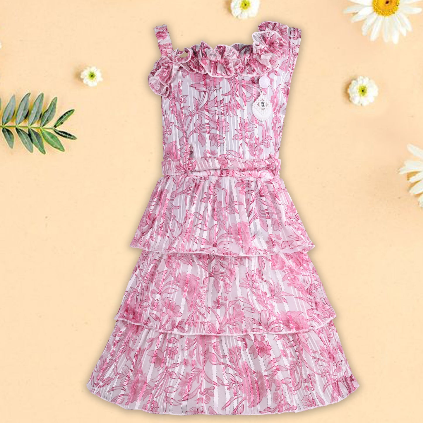 Baby Girls Floral Elegance/Ruffle sleeves