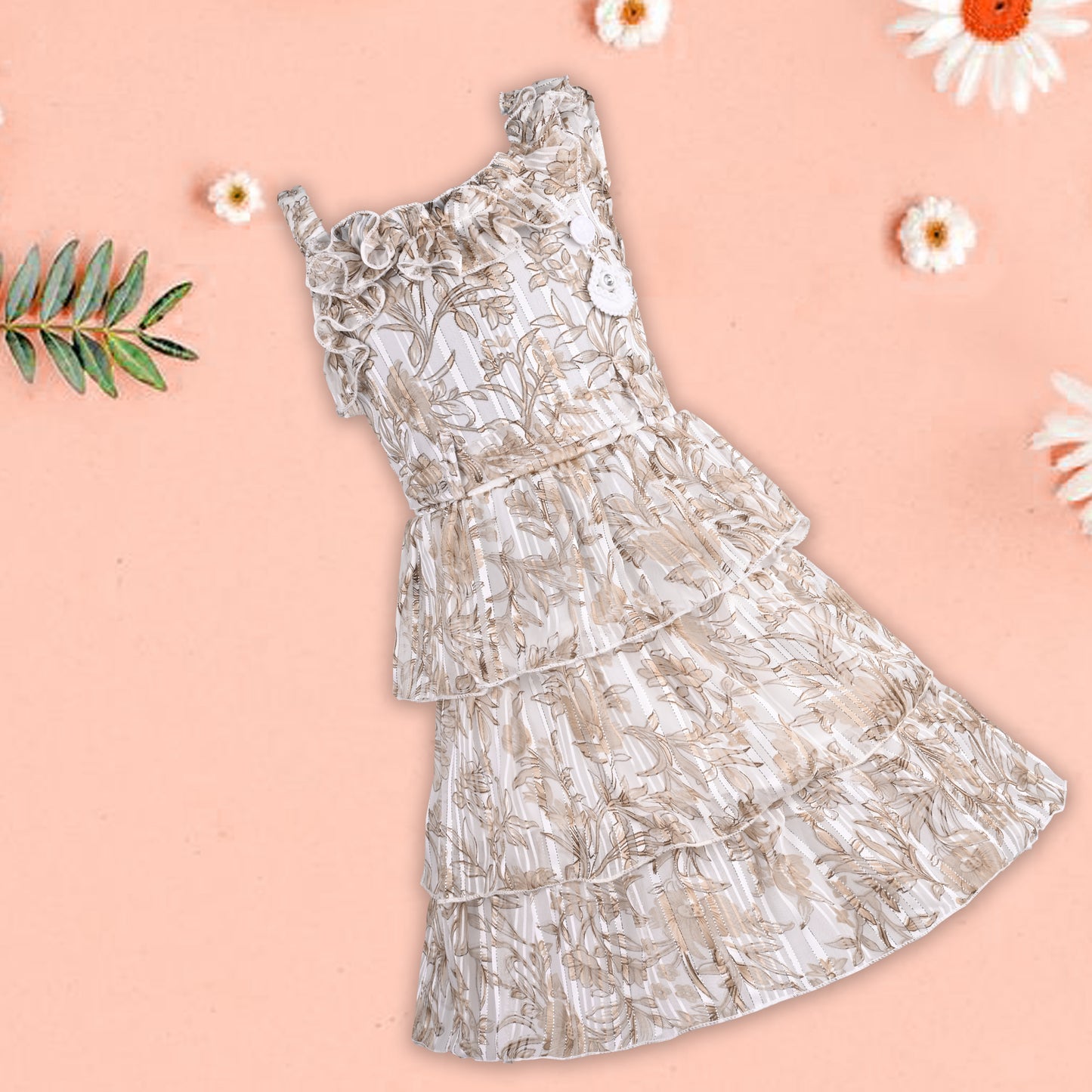 Baby Girls Floral Elegance/Ruffle sleeves