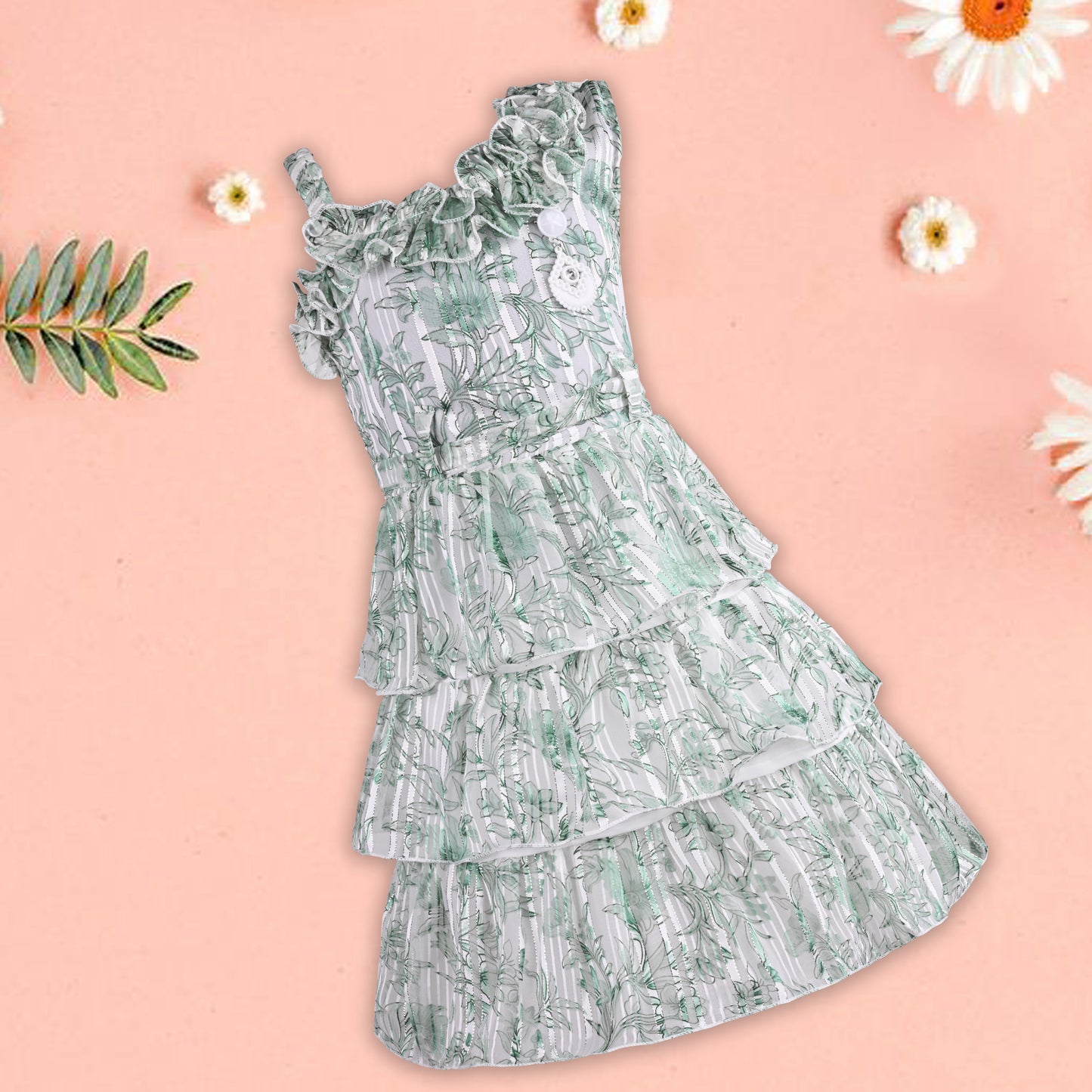 Baby Girls Floral Elegance/Ruffle sleeves
