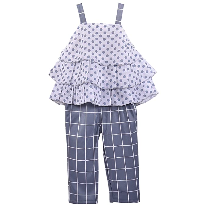Wish Karo Baby Girls Top and Pant Dress For Girls-(csl288gry)