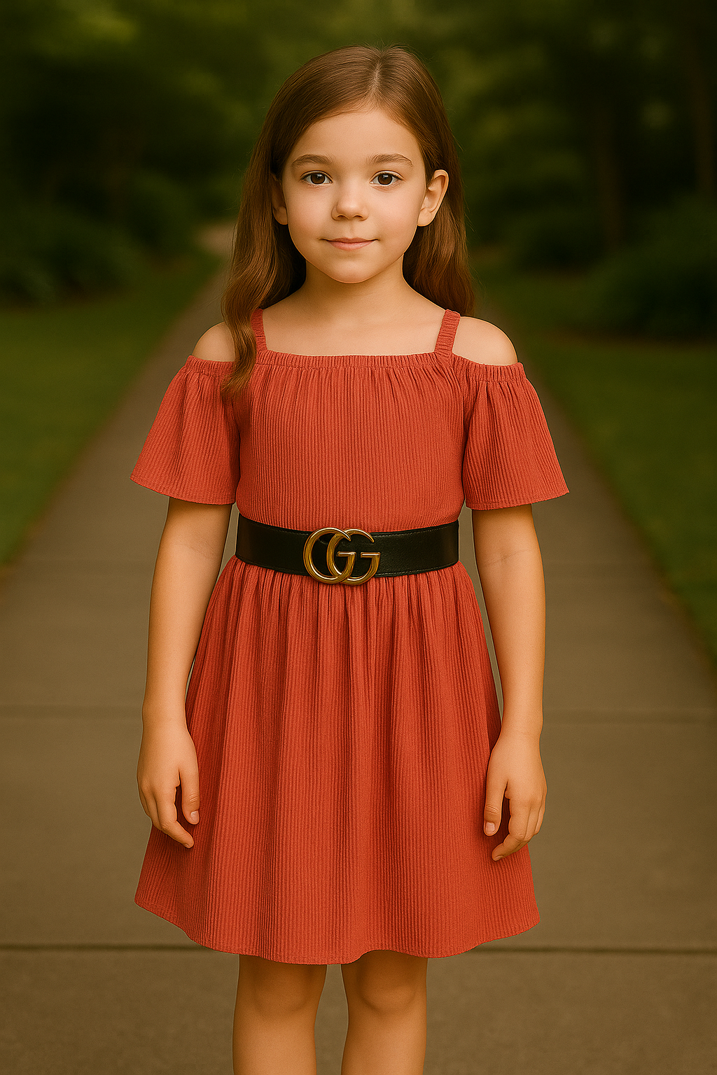 Girls Midi/Knee Length Party Dress