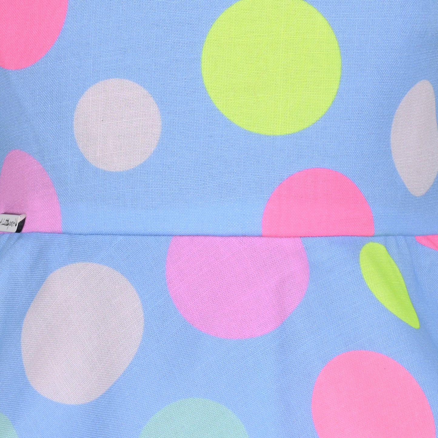 Baby Girl Polka Dot Frock with Colorful Print & Bloomers – Party Wear Dress for Kids