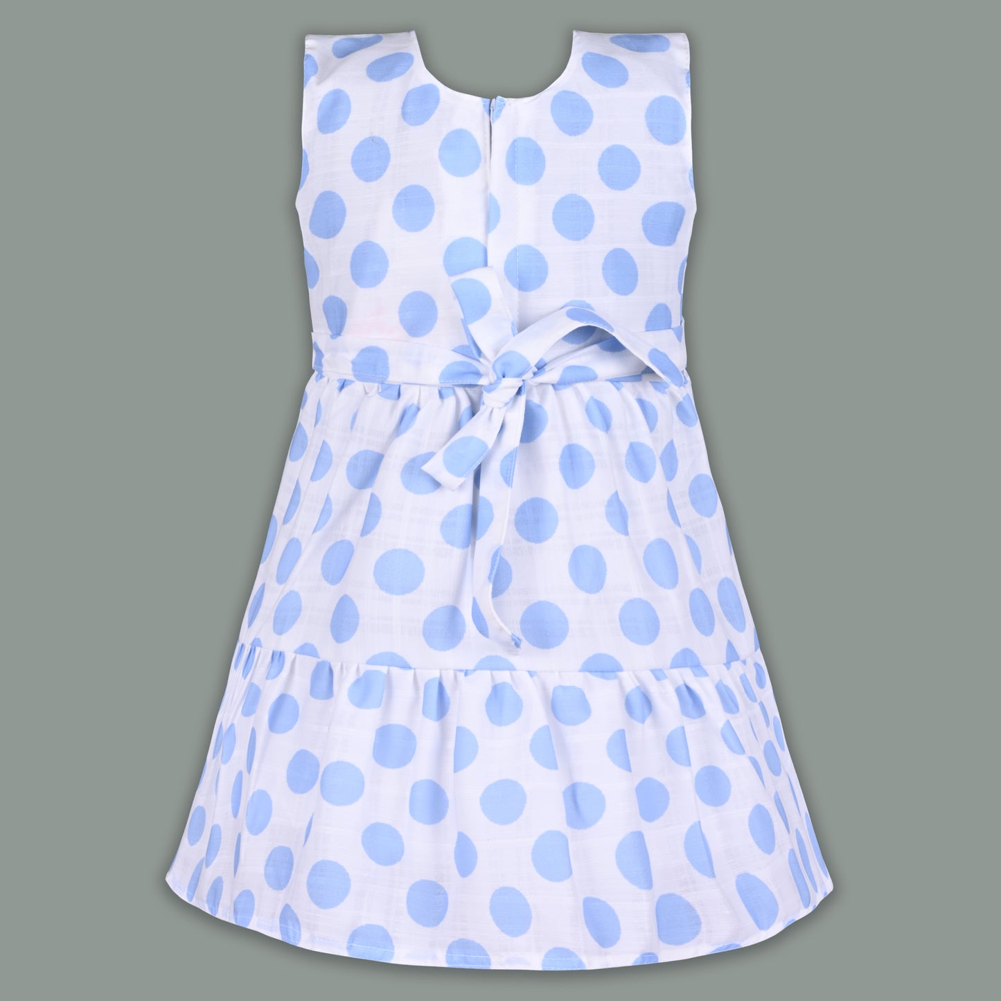Baby Girl Satin Polka Dot Frock with Cute Unicorn Patch & Bloomers – Party Wear Dress for Kids