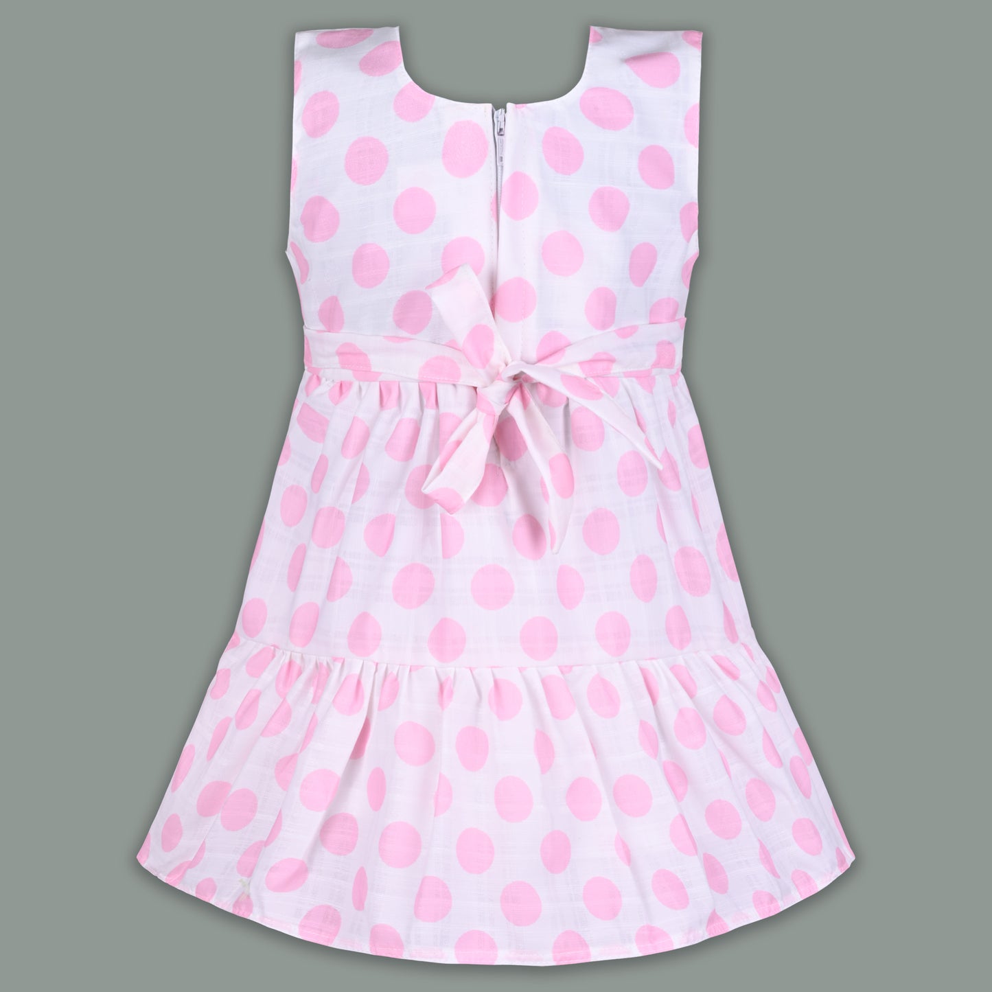 Baby Girl Satin Polka Dot Frock with Cute Unicorn Patch & Bloomers – Party Wear Dress for Kids