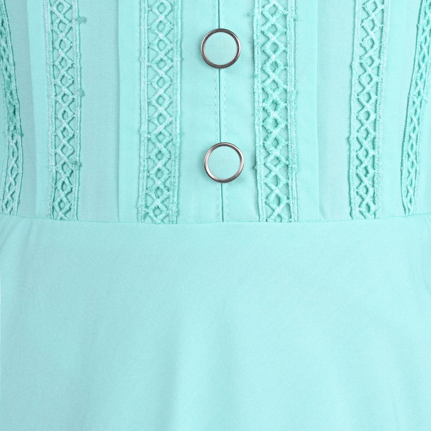 Girls Solid Fit and Flare Bell Sleeve Frock Dress