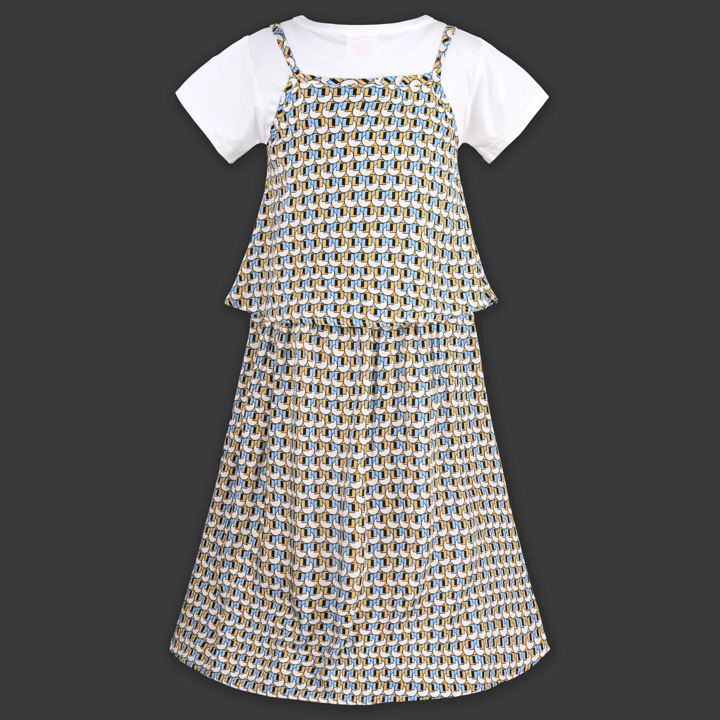 Girls Printed Short Sleeve T-Shirt and Dress