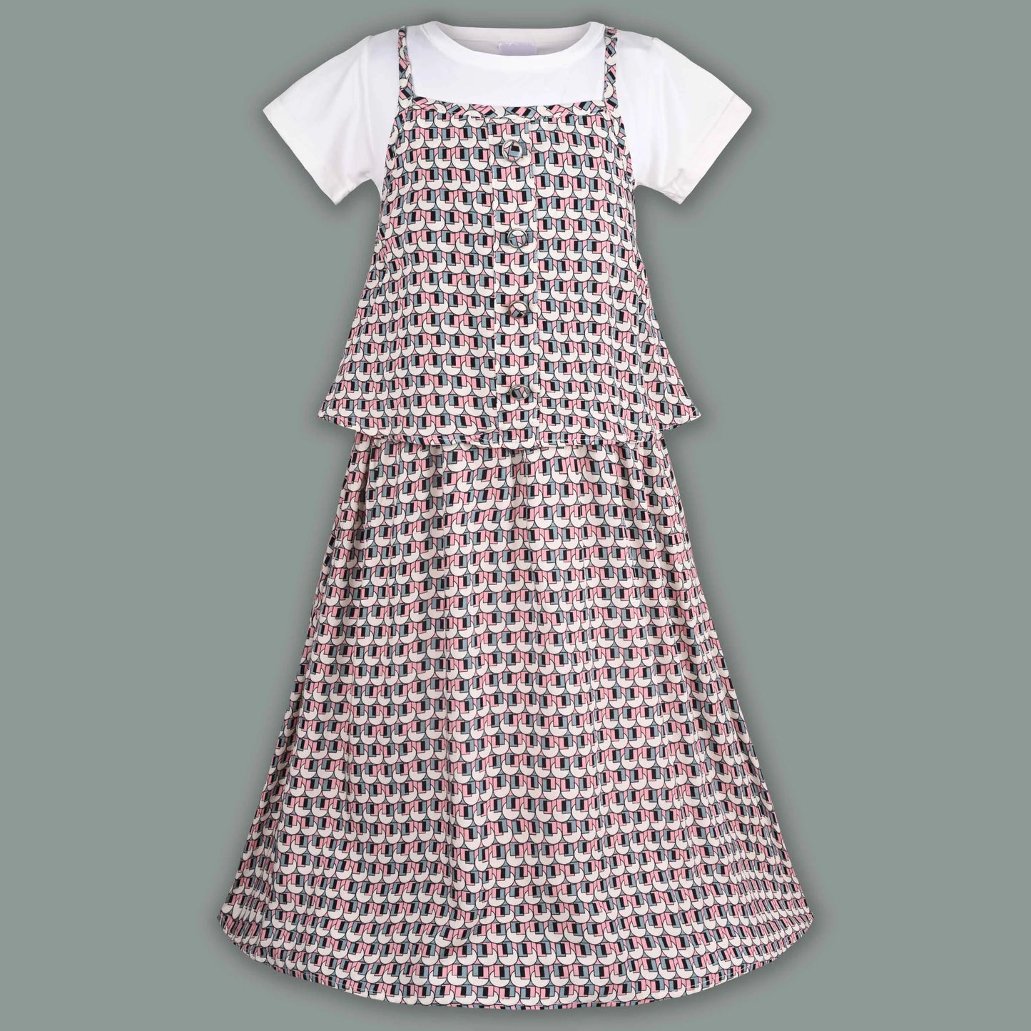 Girls Printed Short Sleeve T-Shirt and Dress