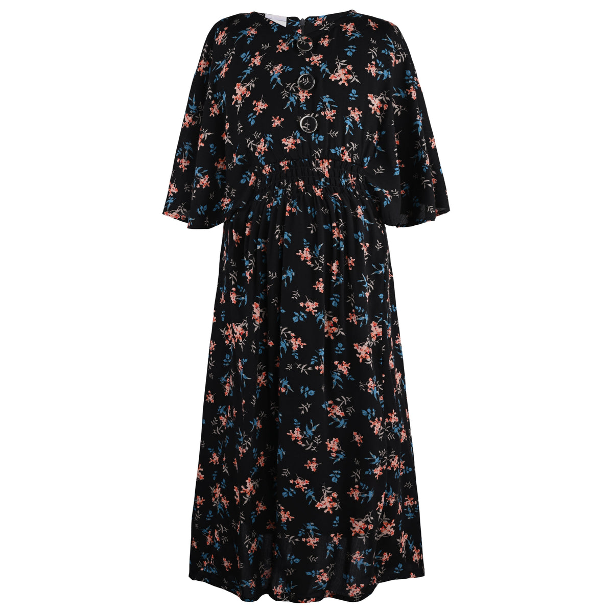 Girls Floral Print Casual Dress