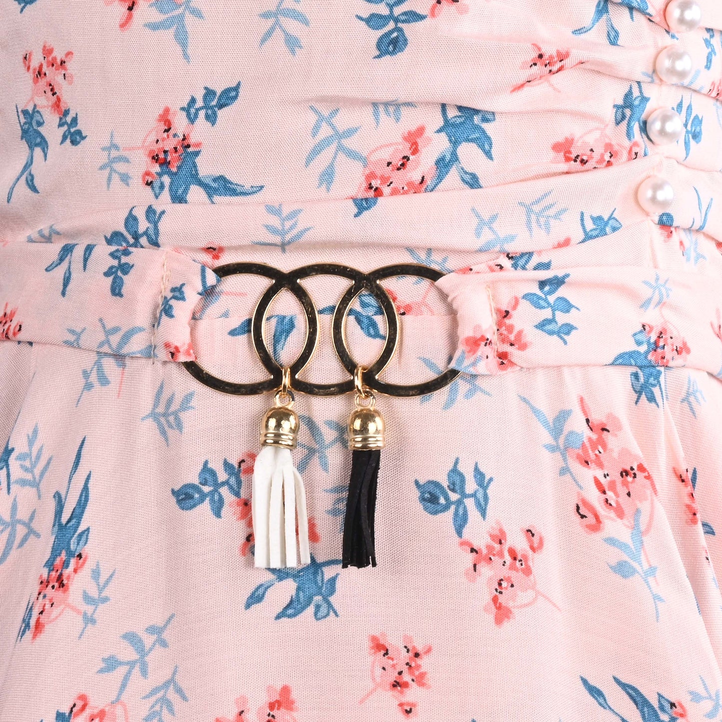 Girls Floral Print Casual Dress