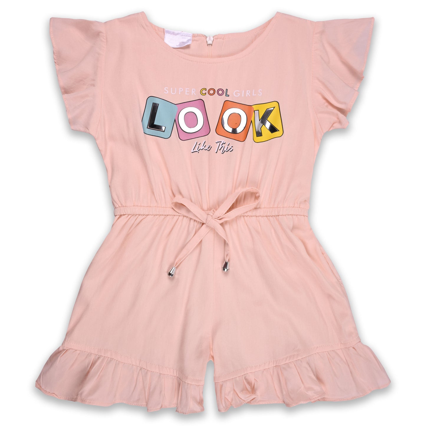 Girls Printed Cap Sleeve Fit and Flare Dress