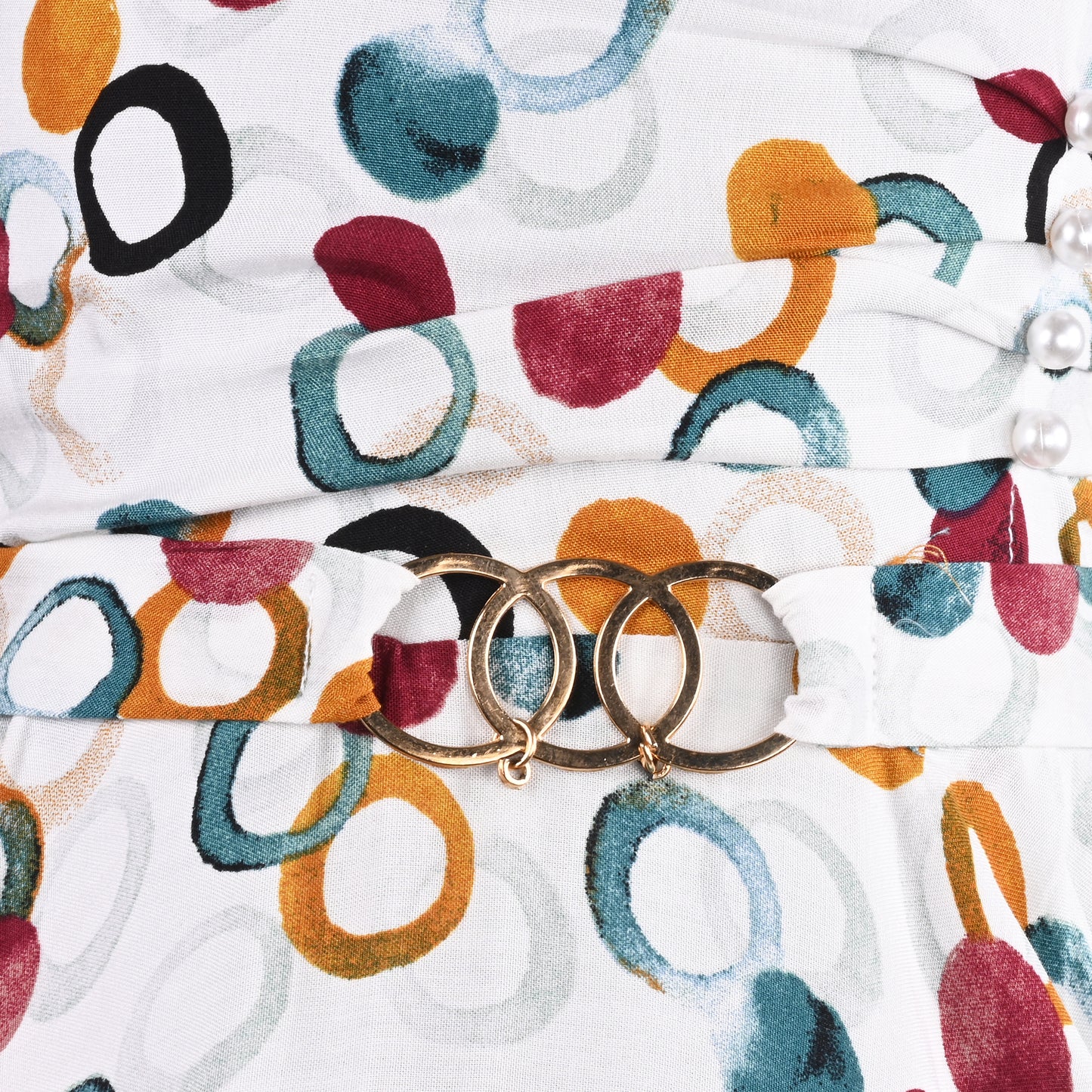 Girls Polka Print Fit and Flare Sleeveless Frock Dress