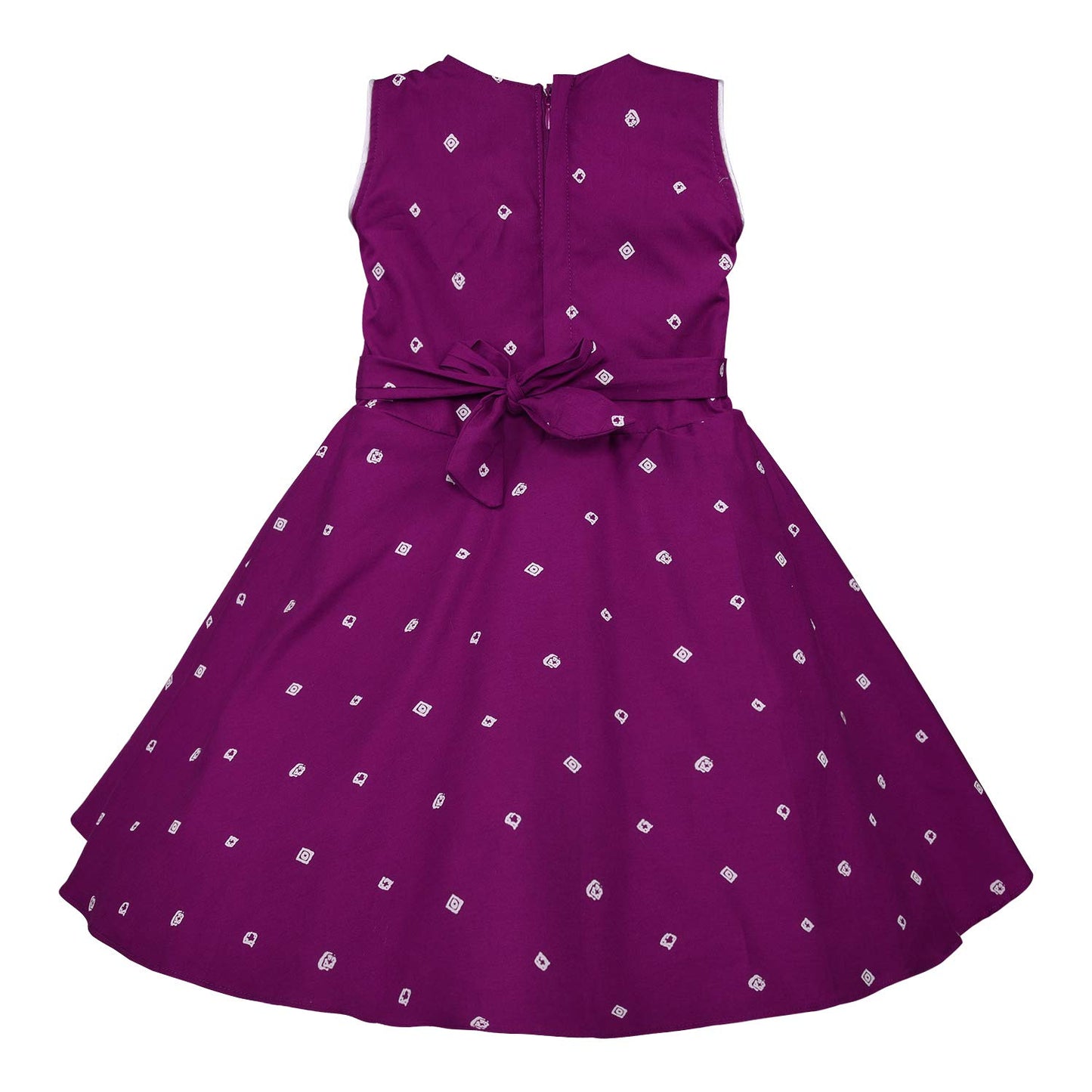 Girls Cotton Polka Printed Summer Dress