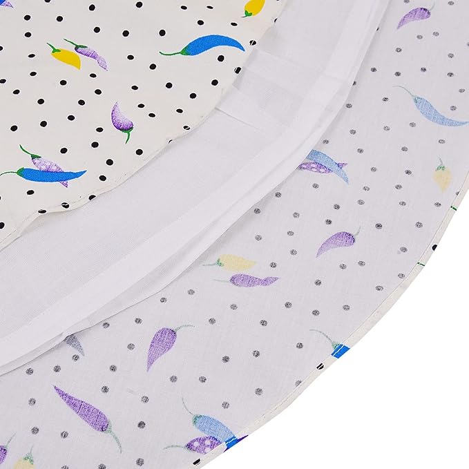 Girls Cotton Polka Dot Printed Frock with Bow Waist Belt