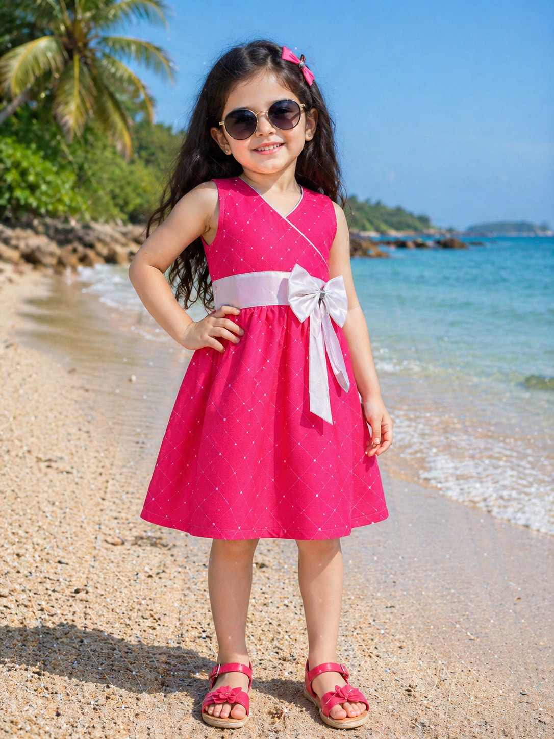 Girls Midi/Knee Length Casual Dress
