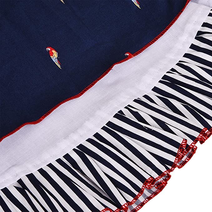 Girls Cotton Printed Party Wear Dress with Bow Belt – Soft, Stylish & Comfortable