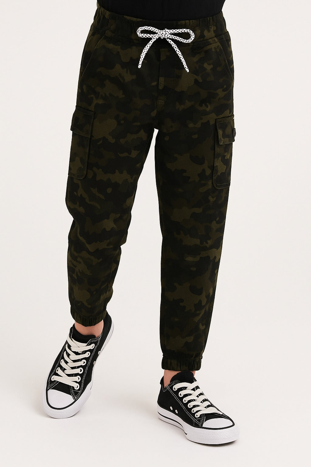 Boys Khaki Regular Fit Jogger Jeans