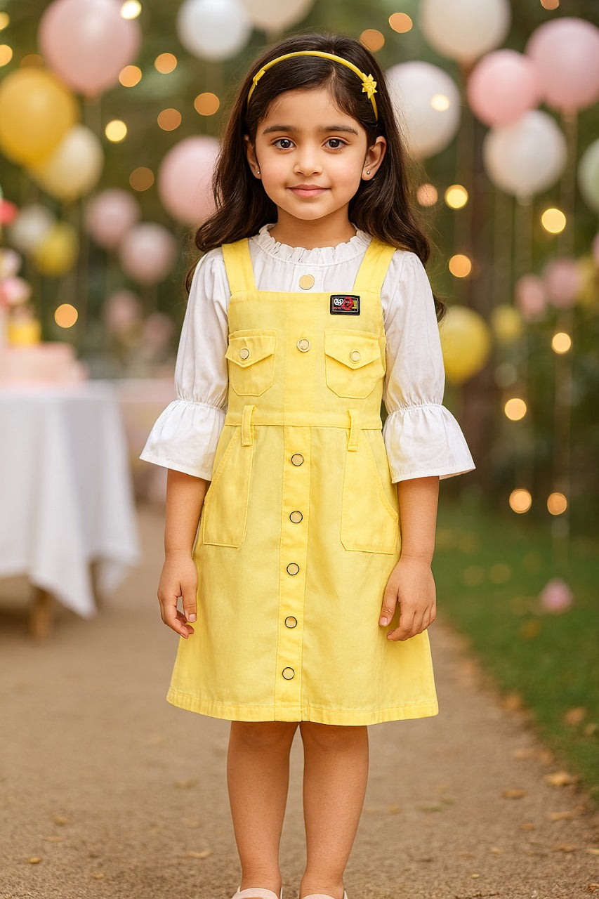 Girls Dungaree Set