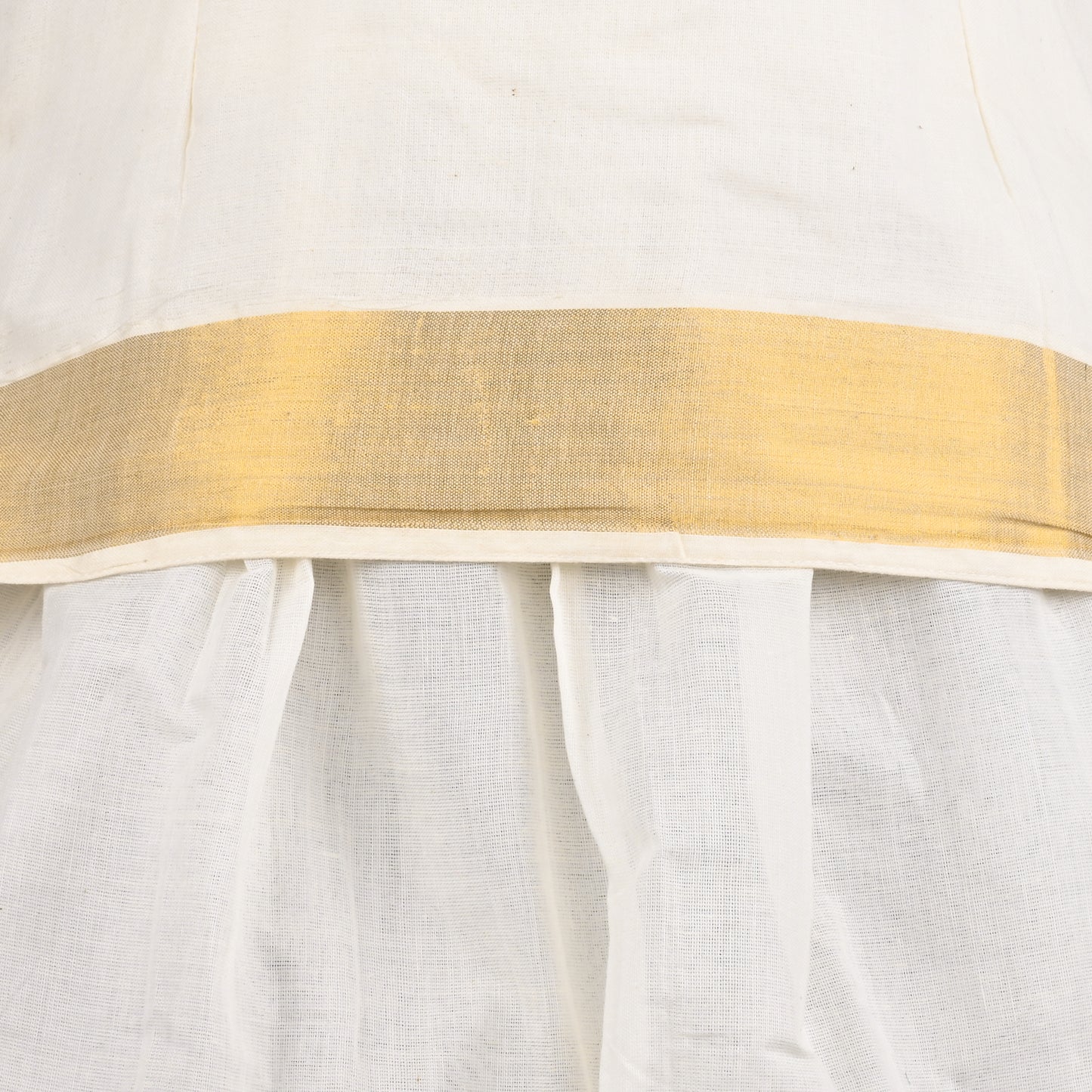 Elegant Kasavu Top & Skirt Set for Girls |  Baby Girls Onam Dress