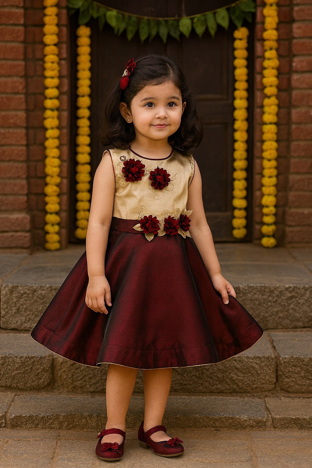 Wish Karo Baby Girls Frock Dress(fe2757mrn)