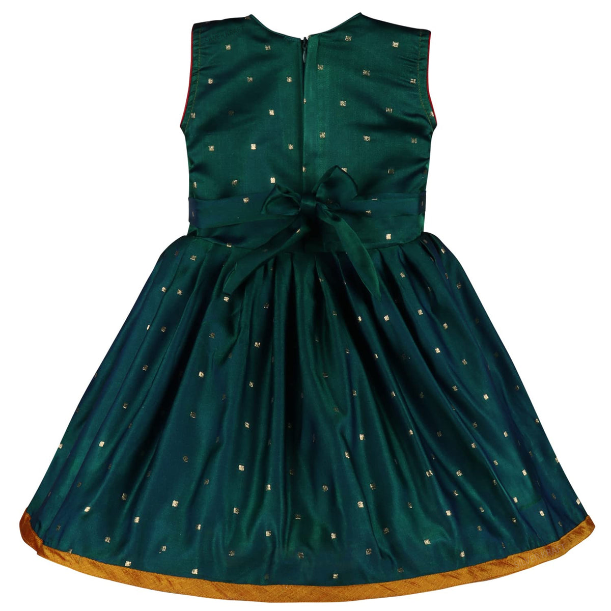 Girls Silk Embroidered Ethnic Dress