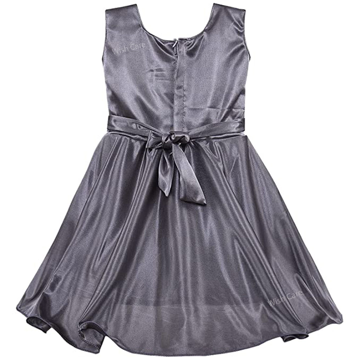 Girls Embroidered Bow Casual Dress
