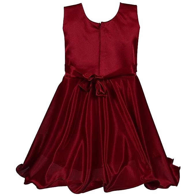 Girls Embroidered Bow Casual Dress