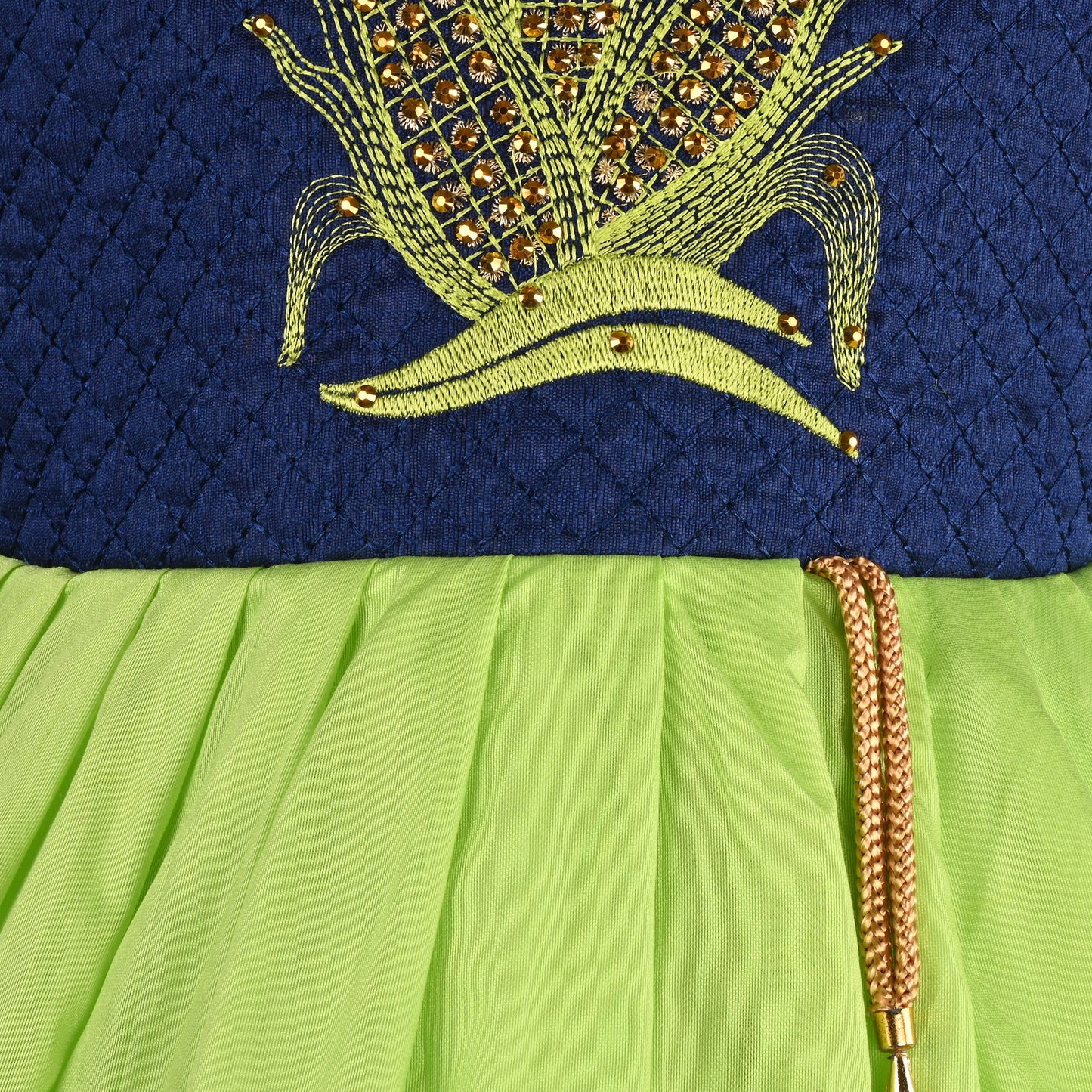 Girls Embroidered Flared Ethnic Dress