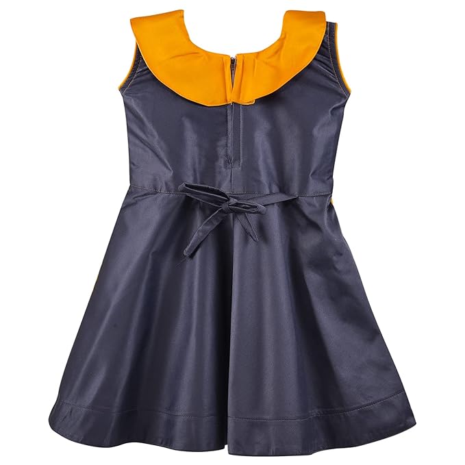 Girls Full Sleeve Embroidered A-Line Frock Dress