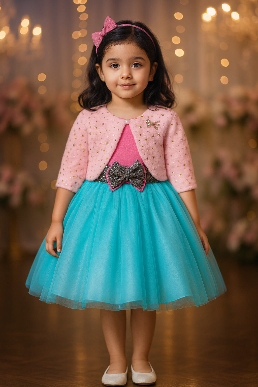 Wish Karo baby girls partywear frocks dress for girls fe3132bluJKTBPNKF