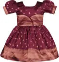 Girls Silk Pattu Pavadai Flare Ethnic Dress