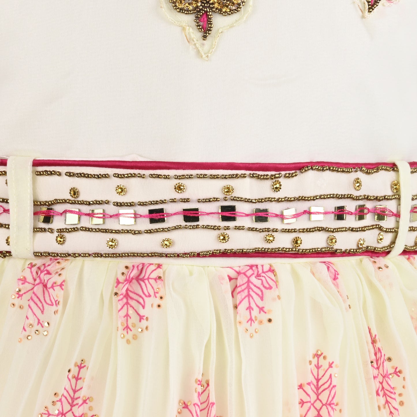 Girls Floral Print Fit and Flare Frock Dress
