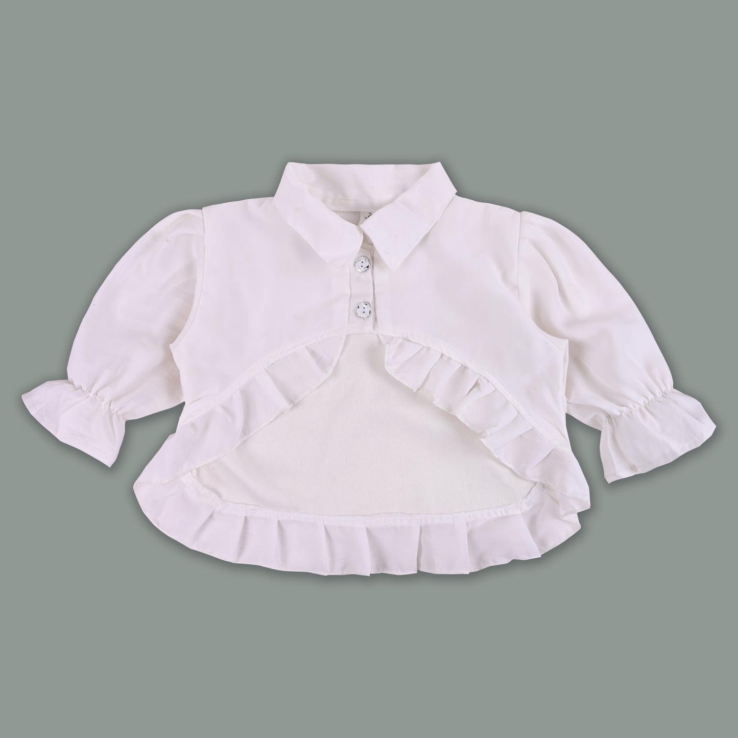 Girls Floral Print Tiered Dress with Shirt Top