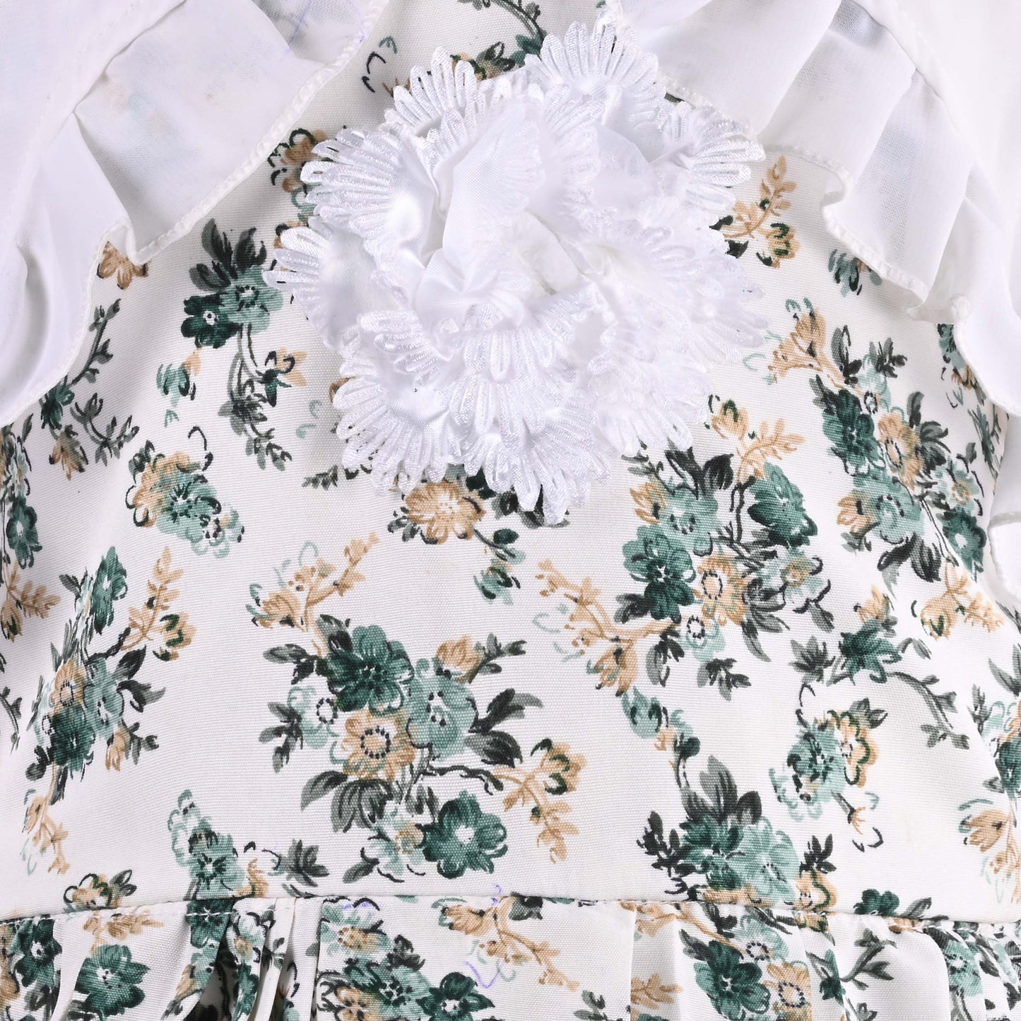 Girls Floral Print Tiered Dress with Shirt Top